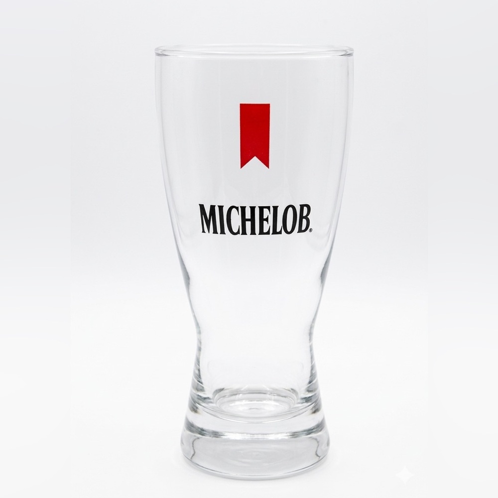 Michelob Beer Red Ribbon Pilsner Glass 10fl oz New Old Stock Vintage 70s